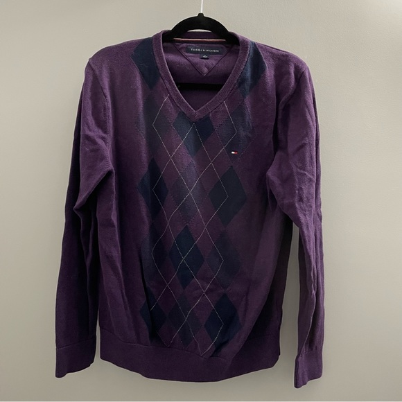 Tommy Hilfiger purple long sleeve size medium - Picture 2 of 6